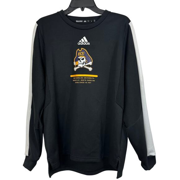 Adidas ECU East Carolina University Pirates Long Sleeve Sweatshirt Medium - Picture 1 of 9